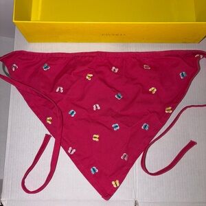 Urban outfitters Hot pink butterfly embroidered hair bandana